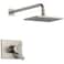 Delta Faucet Vero 17 Series DualFunction Shower Trim Kit with SingleSpray TouchClean Rain Shower Head Stainless T17253SS Valve Not Included