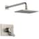 Delta Faucet Vero 17 Series DualFunction Shower Trim Kit with SingleSpray TouchClean Rain Shower Head Stainless T17253SS Valve Not Included