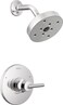 Delta Faucet Trinsic 14 Series SingleFunction Shower Trim Kit with SingleSpray H2Okinetic Shower Head Chrome T14259 Valve Not Included