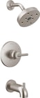 Delta Faucet Trinsic 14 Series SingleFunction Tub and Shower Trim Kit with SingleSpray H2Okinetic Shower Head Stainless T14459SS Valve Not Included