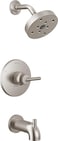 Delta Faucet Trinsic 14 Series SingleFunction Tub and Shower Trim Kit with SingleSpray H2Okinetic Shower Head Stainless T14459SS Valve Not Included