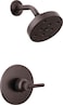 Delta Faucet Trinsic 14 Series SingleFunction Shower Trim Kit with SingleSpray H2Okinetic Shower Head Venetian Bronze T14259RB Valve Not Included