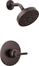 Delta Faucet Trinsic 14 Series SingleFunction Shower Trim Kit with SingleSpray H2Okinetic Shower Head Venetian Bronze T14259RB Valve Not Included