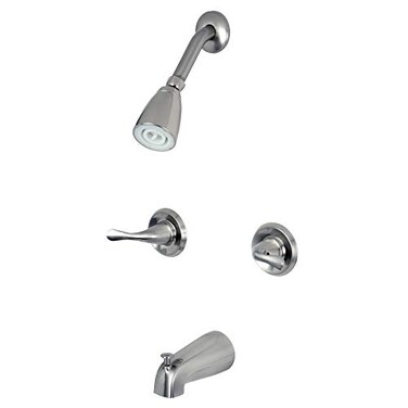 Kingston Brass KB2248YL Yosemite Two Handle Tub Shower Faucet 318 inch Diameter Escutcheon Brushed Nickel