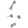 Kingston Brass KB2248YL Yosemite Two Handle Tub Shower Faucet 318 inch Diameter Escutcheon Brushed Nickel