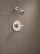Peerless Precept SingleHandle Shower Faucet Trim Kit with SingleSpray Shower Head Brushed Nickel PTT188782BN Valve Not Included