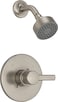 Peerless Precept SingleHandle Shower Faucet Trim Kit with SingleSpray Shower Head Brushed Nickel PTT188782BN Valve Not Included