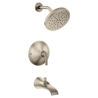 Moen TS2203EPBN Doux PosiTemp Pressure Balancing Tub and EcoPerformance Shower Trim Kit Valve Required Brushed Nickel