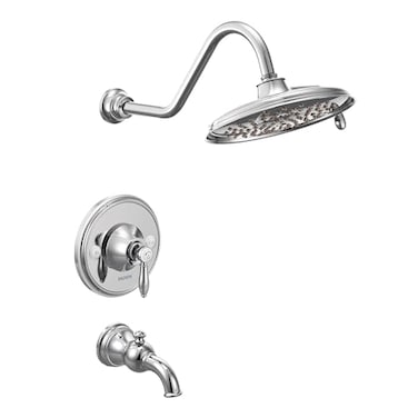 Moen TS32104EP Weymouth PosiTemp Tub and Shower Trim Kit Valve Required including 9Inch 2Spray EcoPerformance Rainshower Chrome
