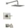 Delta Faucet Vero 14 Series SingleFunction Tub and Shower Trim Kit with SingleSpray TouchClean Rain Shower Head Stainless T14253SS Valve Not Included