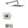 Delta Faucet Vero 14 Series SingleFunction Tub and Shower Trim Kit with SingleSpray TouchClean Rain Shower Head Stainless T14253SS Valve Not Included