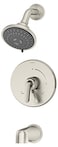 Symmons S5502STNTRM Elm 1 Handle Tub and Shower Faucet System Satin Nickel