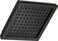 Delta Faucet SingleSpray Shower Head Matte Black Square 25 GPM Shower Head Matte Black RP62283BL