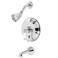 Kingston Brass KB36310PL SingleHandle 3Hole Wall Mount Tub and Shower Faucet in Polished Chrome