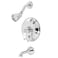 Kingston Brass KB36310PL SingleHandle 3Hole Wall Mount Tub and Shower Faucet in Polished Chrome