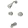 Kingston Brass KB148 Americana DoubleHandle Tub and Shower Faucet in Brushed Nickel