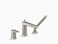 KOHLER 740324BN Taut DeckMount Bath Faucet with Handshower 3Hole Bathtub Faucet with Diverter Spout Bath Spout Vibrant Brushed Nickel