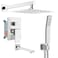 gotonovo Shower System with Tub Spout Wall Mounted Rain Shower Head and Handle Combo Shower Faucet Set with Valve 10 Inch Polish Chrome