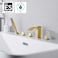 SUMERAIN Roman Tub Faucet Set 5 Holes Deck Mount Waterfall Bathtub Faucet with Handheld Shower Brushed Gold
