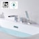 SUMERAIN Waterfall Roman Tub Faucet with Hand Shower 3 Hole Bathtub Faucet Chrome Finish