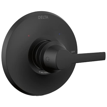 Delta Faucet Galeon Matte Black Shower Valve Trim Kit for Black Shower Systems and Shower Faucets Delta Shower Handle Replacement Shower Faucet Handle Matte Black T14072BL Valve Not Included