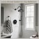 WINKEAR Rain Shower Head with Handheld Spray Rainfall Shower System with Roughin Valve Shower Faucet Set with Pressure Balance Valve 9 Inch Luxury Shower Trim Kit Wall Mount Matte Black