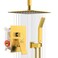 SunCleanse Rainfall Shower Faucet Set Brushed Gold Shower Combo Set for Bathroom with High Pressure 10 inch Shower Head with Handheld Shower Valves Shower Head and Handheld Ceiling Mounted