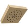 Delta 4Setting Brushed Gold Shower Head with H2Okinetic Spray 4 Inch Square Shower Head Showerheads 175 GPM Flow Rate Champagne Bronze 52484CZ
