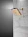 Delta 4Setting Brushed Gold Shower Head with H2Okinetic Spray 4 Inch Square Shower Head Showerheads 175 GPM Flow Rate Champagne Bronze 52484CZ
