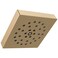 Delta 4Setting Brushed Gold Shower Head with H2Okinetic Spray 4 Inch Square Shower Head Showerheads 175 GPM Flow Rate Champagne Bronze 52484CZ