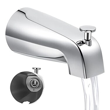 Dreyoo 5 14 Inch Bathroom Tub Spout Compatible with Westbrass E531D1F62 Fits Wall Front Mount Tub Spout with Shower Diverter 12 IPS Inside Thread Bathtub Faucet Chrome