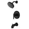 Pfister Zeelan Tub Shower Trim Kit 1Handle Matte Black Shower Faucet Set with Valve and Cartridge 5 Spray Modes MultiFunction Shower Head WaterSense 8P8WS2ZLSB
