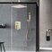 JingGang 10 Inch Ceiling Mounted Shower System Rain Mixer Shower Combo Set Rainfall Shower Head System Brushed Gold Shower Faucet Roughin Valve Body and Trim Kit Included