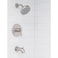 Pfister Zeelan Tub and Shower Trim Kit with Valve Cartridge MultiFunction Shower Head Spot Defense Brushed Nickel 1Handle WaterSense Complete Bathroom Set 8P8WS2ZLSGS
