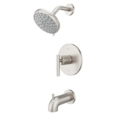Pfister Zeelan Tub and Shower Trim Kit with Valve Cartridge MultiFunction Shower Head Spot Defense Brushed Nickel 1Handle WaterSense Complete Bathroom Set 8P8WS2ZLSGS