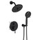 BWE Bathroom Luxury Rain Mixer Shower Combo Set Wall Mounted Multifunctional Shower Sprinkler Rainfall Shower Head System Matte Black Finish Shower Faucet