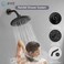 BWE Bathroom Luxury Rain Mixer Shower Combo Set Wall Mounted Multifunctional Shower Sprinkler Rainfall Shower Head System Matte Black Finish Shower Faucet