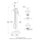 Wowkk Waterfall Freestanding Bathtub Faucet Oil Rubbed Bronze Floor Mount Tub Filler Brass Single Handle Bathroom Faucets with Hand Shower