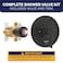 HammerHead Showers Solid Metal SingleHandle Trim Kit with RoughIn Shower Valve Volume and Temperature Control Pressure Balance Matte Black