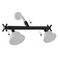 HAOXIN Double Outlet Manifold with Shut Off Valves for Dual Sprayer Showering System All Brass Adapter Matte BlackSTB01L