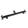 HAOXIN Double Outlet Manifold with Shut Off Valves for Dual Sprayer Showering System All Brass Adapter Matte BlackSTB01L