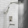 Lava Odoro Modern 3Setting Square Shower and Tub Faucet Set with Shower Head and Handheld Sprayer Brushed Nickel Rainfall Shower System with Tub Spout Shower Valve Trim Kit SF103BNT