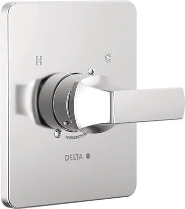 Delta Velum 14 Series SingleFunction Valve Trim Kit Chrome Handle Set for Shower Faucet System Chrome T14037 Valve Not Included