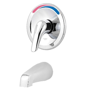 Pfister Pfirst Series 1Handle Tub Filler Trim Kit with Lever Handle and Quick Connect Spout Polished Chrome Finish for Bathtub Faucet Installation and Replacement R890100