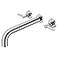 sumerain Bathroom Wall Mount Bath Tub Faucet Extra Long Spout with High Flow Chrome Finish