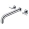 sumerain Bathroom Wall Mount Bath Tub Faucet Extra Long Spout with High Flow Chrome Finish