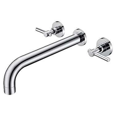 sumerain Bathroom Wall Mount Bath Tub Faucet Extra Long Spout with High Flow Chrome Finish