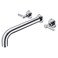 sumerain Bathroom Wall Mount Bath Tub Faucet Extra Long Spout with High Flow Chrome Finish