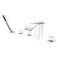 SUMERAIN Waterfall Roman Tub Faucet with Handheld Sprayer Deck Mount Bathtub Faucet Chrome Finish