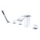 SUMERAIN Waterfall Roman Tub Faucet with Handheld Sprayer Deck Mount Bathtub Faucet Chrome Finish